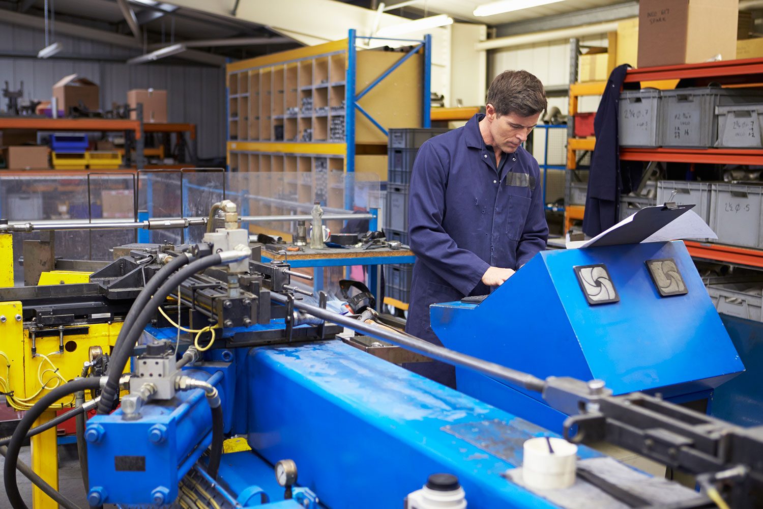 What functions does the control system of the pipe bender generally have?